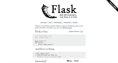 Desktop Screenshot of flask.pocoo.org